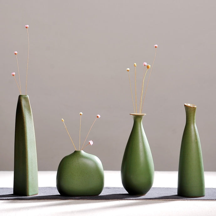 Creative Green Ceramic vase - Belly Pots