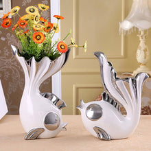 European Ceramic Fish Couples Vase - 2pcs - Belly Pots