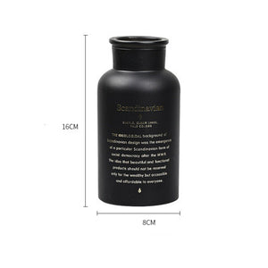 Nordic Black Glass Vases - Belly Pots