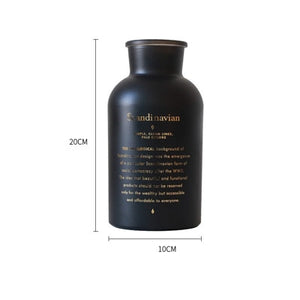 Nordic Black Glass Vases - Belly Pots
